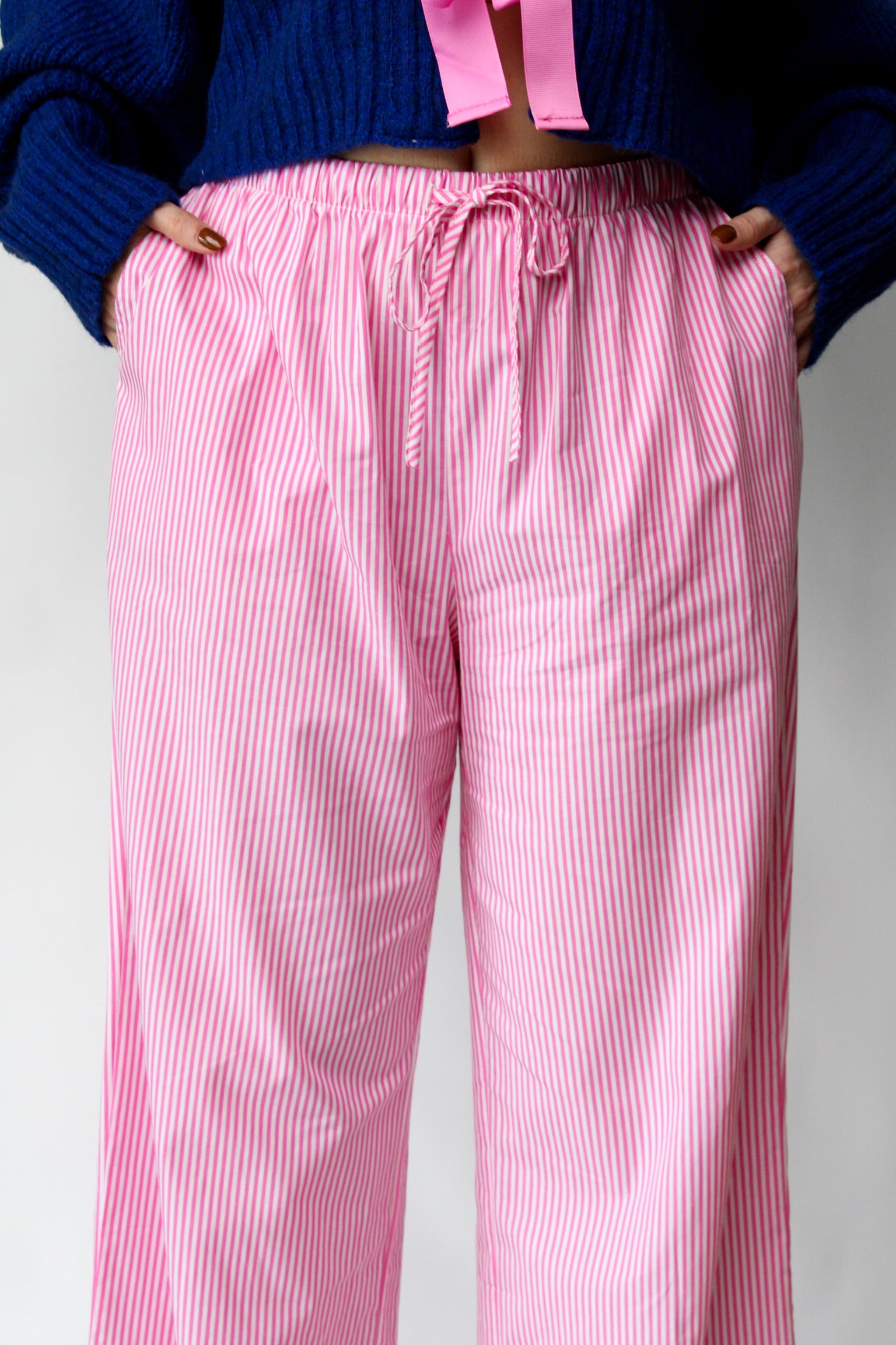 【WONDER WONDER】Moken Stripe Wool Two Way Wide Pants Big Wool Stripe Trousers by Jacquemus- La Garçonne
